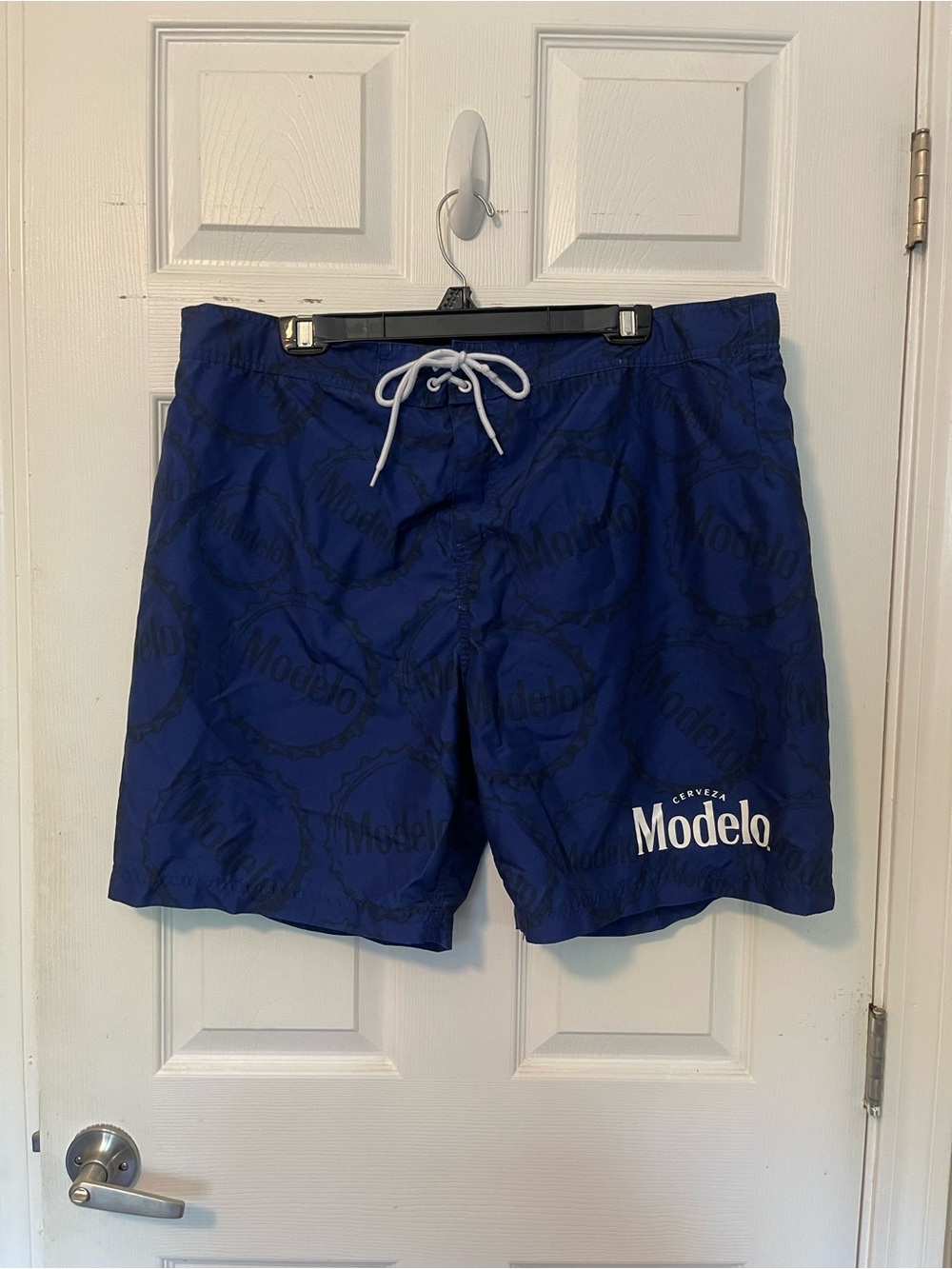 ModelCo Men’s Royal Blue Swim Trunks with White Drawstring